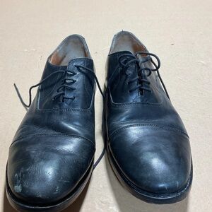 Beckett Simonon Mens Captoe Oxford Full Grain Leather Dress Shoes 10 Black
